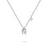 Solid 925 Sterling Silver Initial Crystal Personalised Alphabet Letter Necklace Silver